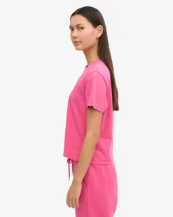 Organic Boxy Crop Tee - Bubblegum Pink