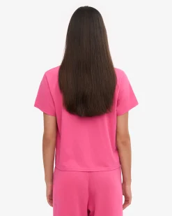 Organic Boxy Crop Tee - Bubblegum Pink