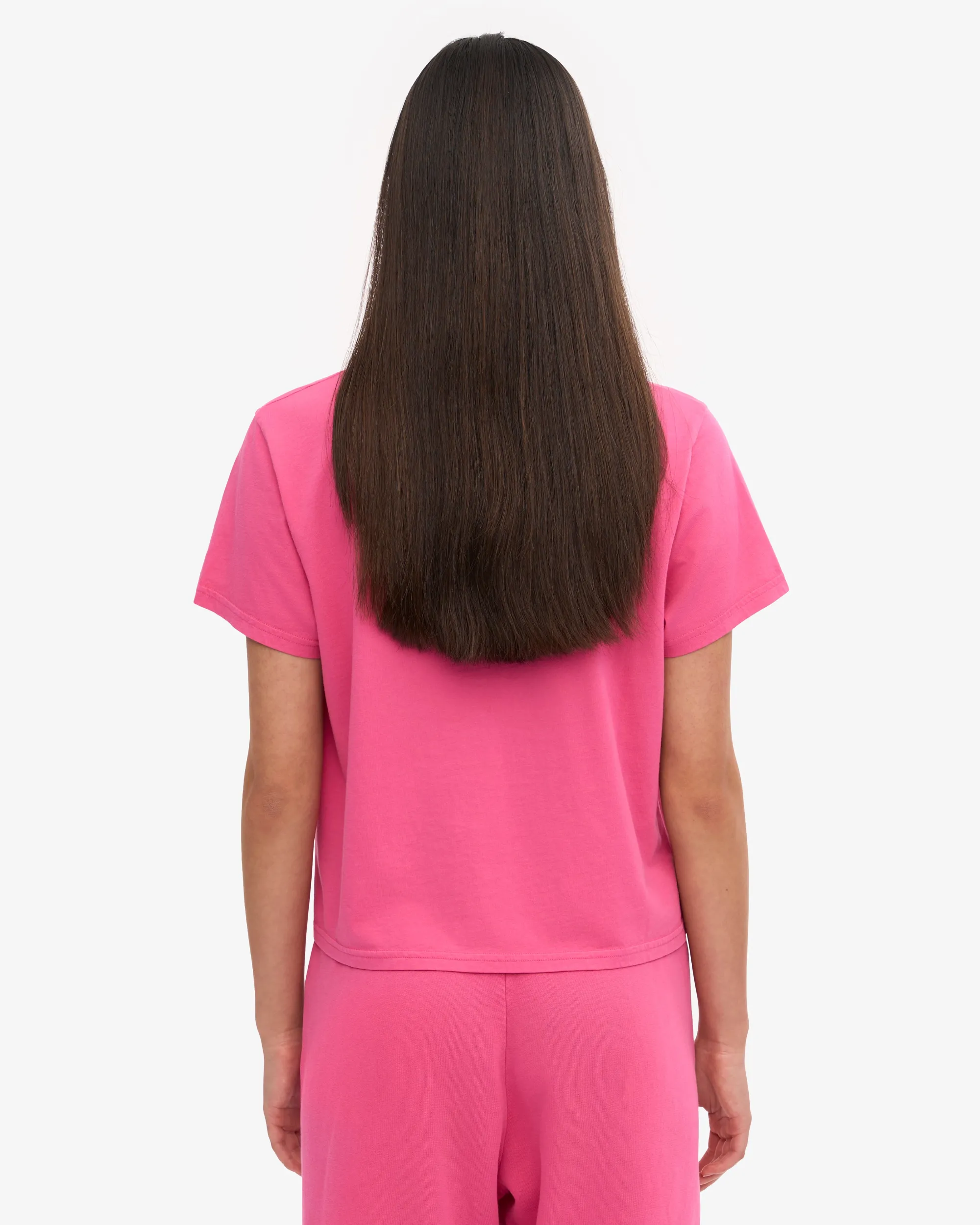 Organic Boxy Crop Tee - Bubblegum Pink