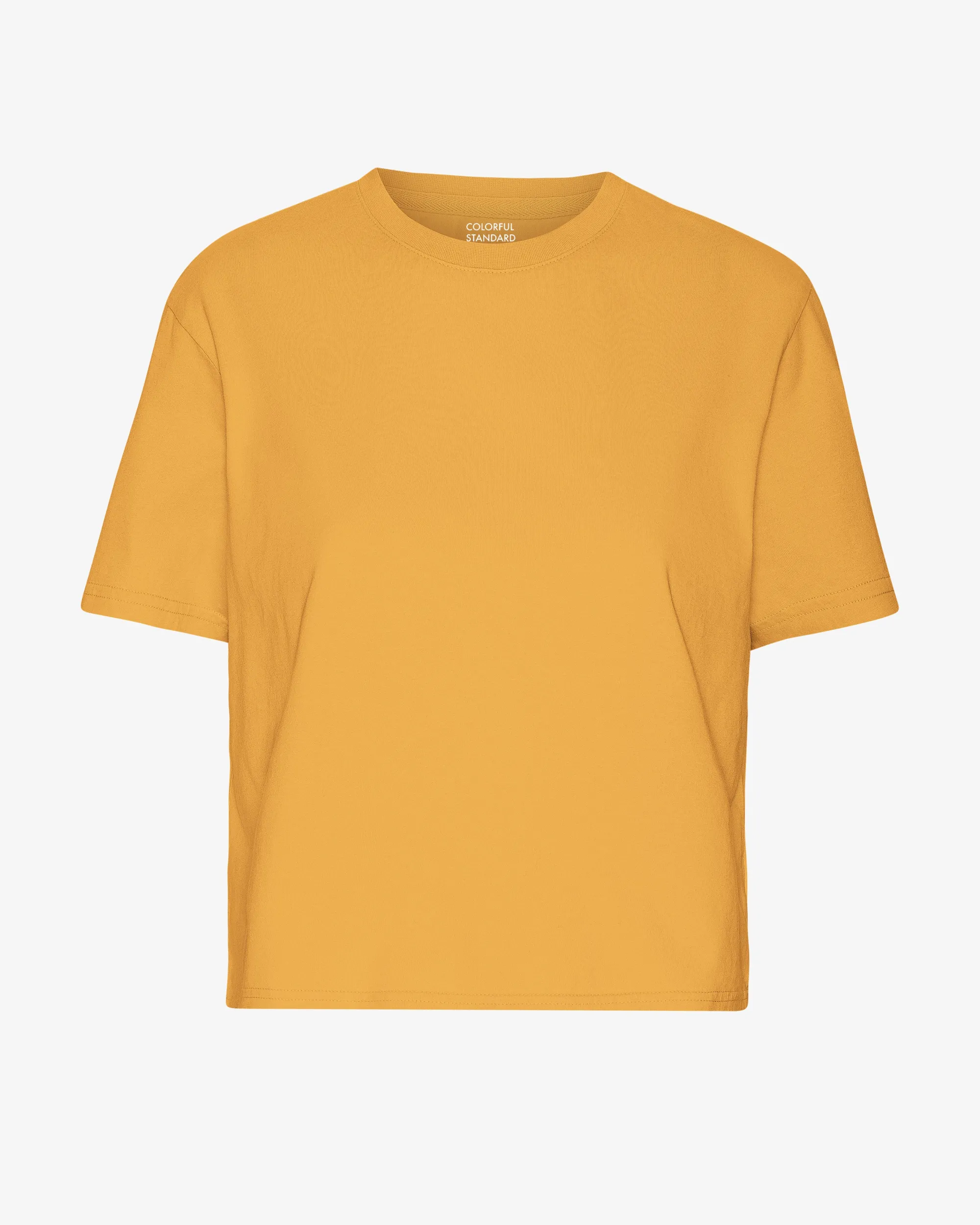 Organic Boxy Crop Tee - Burned Yellow