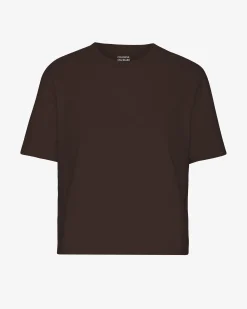 Organic Boxy Crop Tee - Coffee Brown