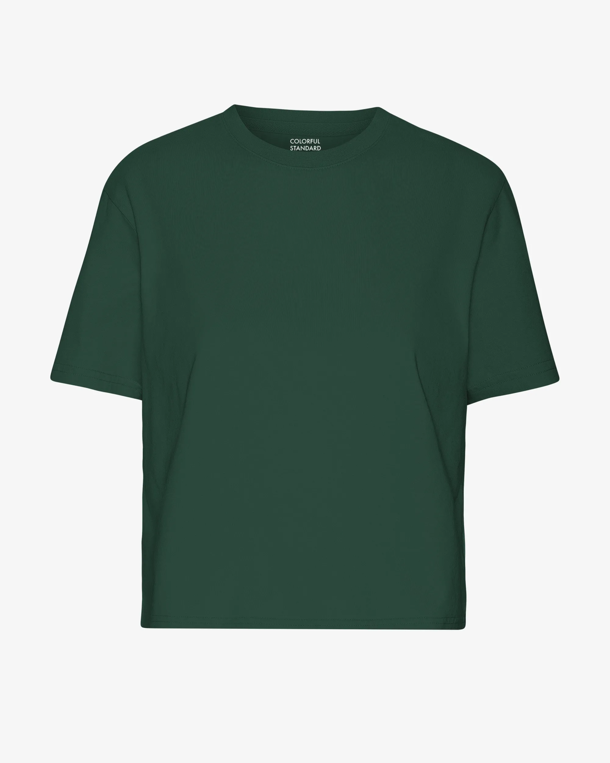 Organic Boxy Crop Tee - Emerald Green