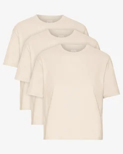 Organic Boxy Crop Tee - Ivory White (3-Pack)