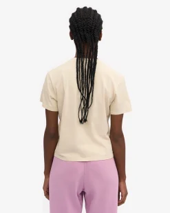 Organic Boxy Crop Tee - Ivory White