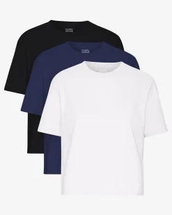 Organic Boxy Crop Tee - Mixed 04 (3-Pack)