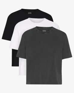 Organic Boxy Crop Tee - Mixed 02 (3-Pack)