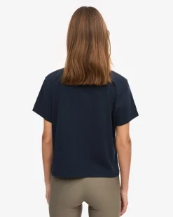 Organic Boxy Crop Tee - Navy Blue (3-Pack)