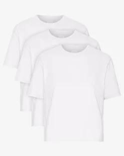 Organic Boxy Crop Tee - Optical White (3-Pack)