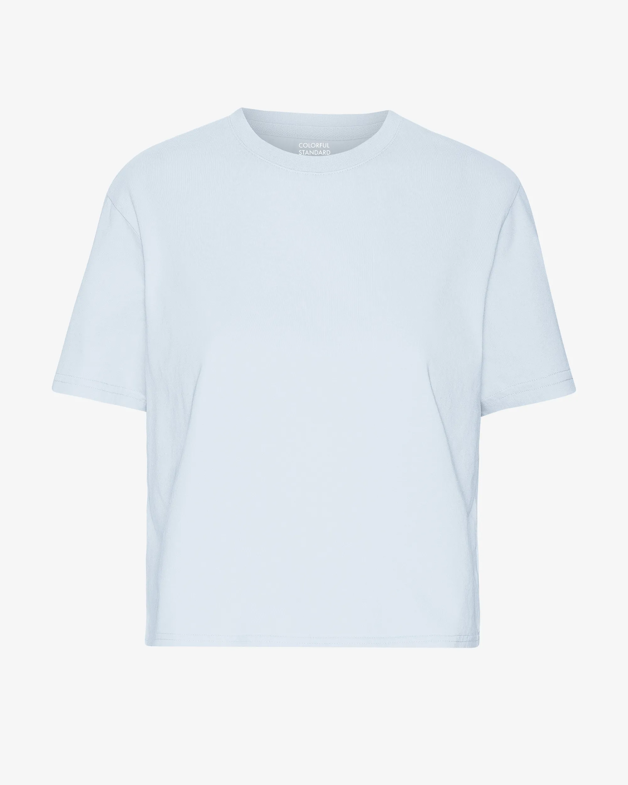 Organic Boxy Crop Tee - Polar Blue