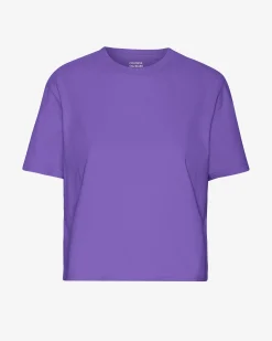 Organic Boxy Crop Tee - Ultra Violet