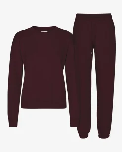 Organic Classic Sweatsuit - Oxblood Red