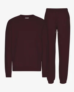 Organic Classic Sweatsuit - Oxblood Red