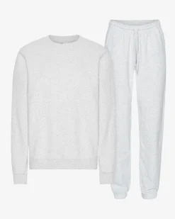 Organic Classic Sweatsuit - Snow Melange