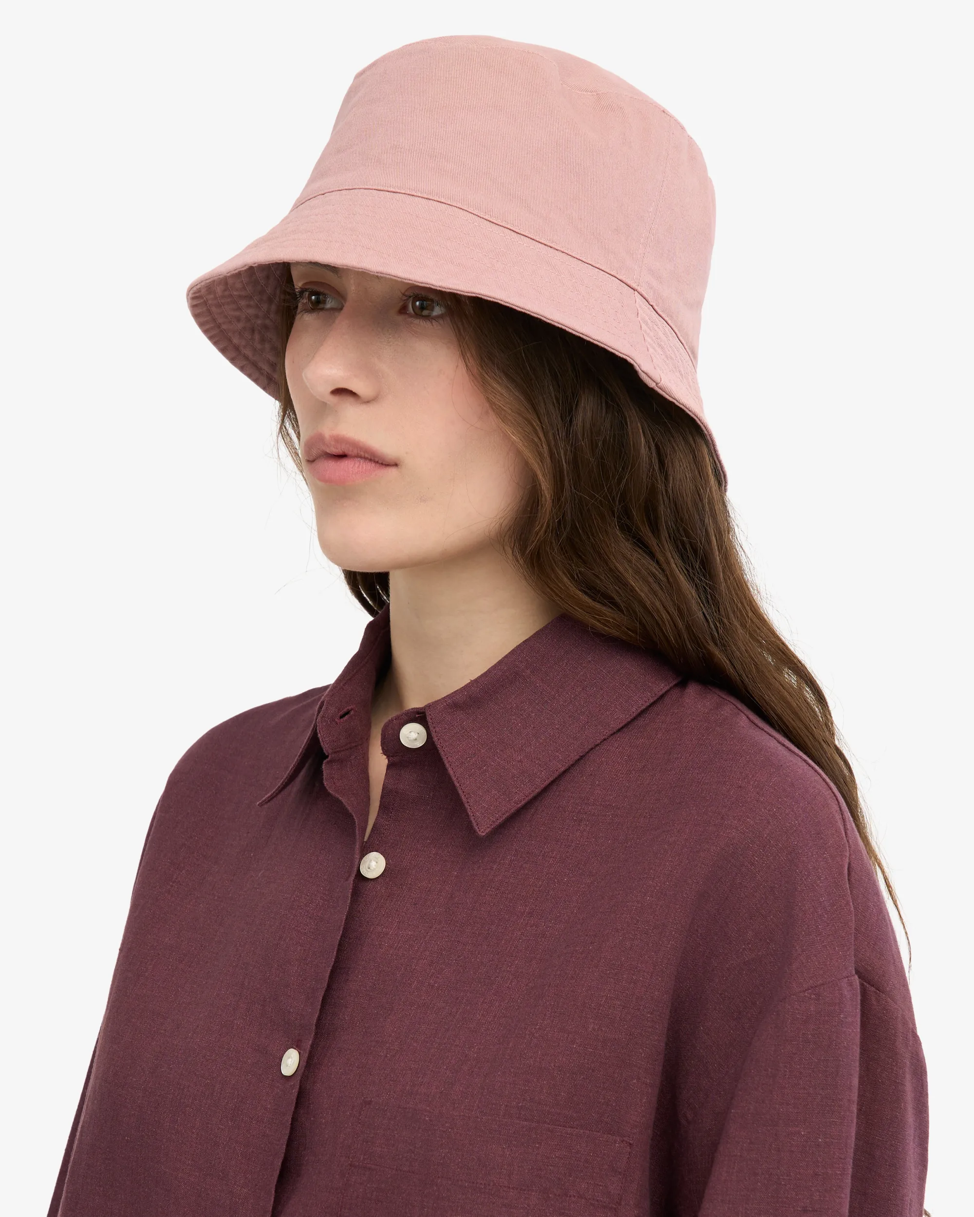 Organic Cotton Bucket Hat - Faded Pink