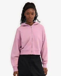 Organic Crop Zip Hood - Cherry Blossom