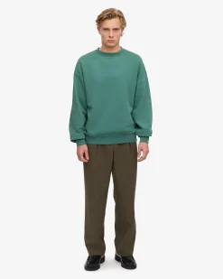Organic Oversized Crew - Pine Green