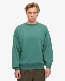 Organic Oversized Crew - Pine Green