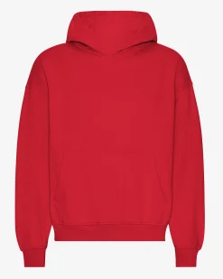 Organic Oversized Hood - Scarlet Red