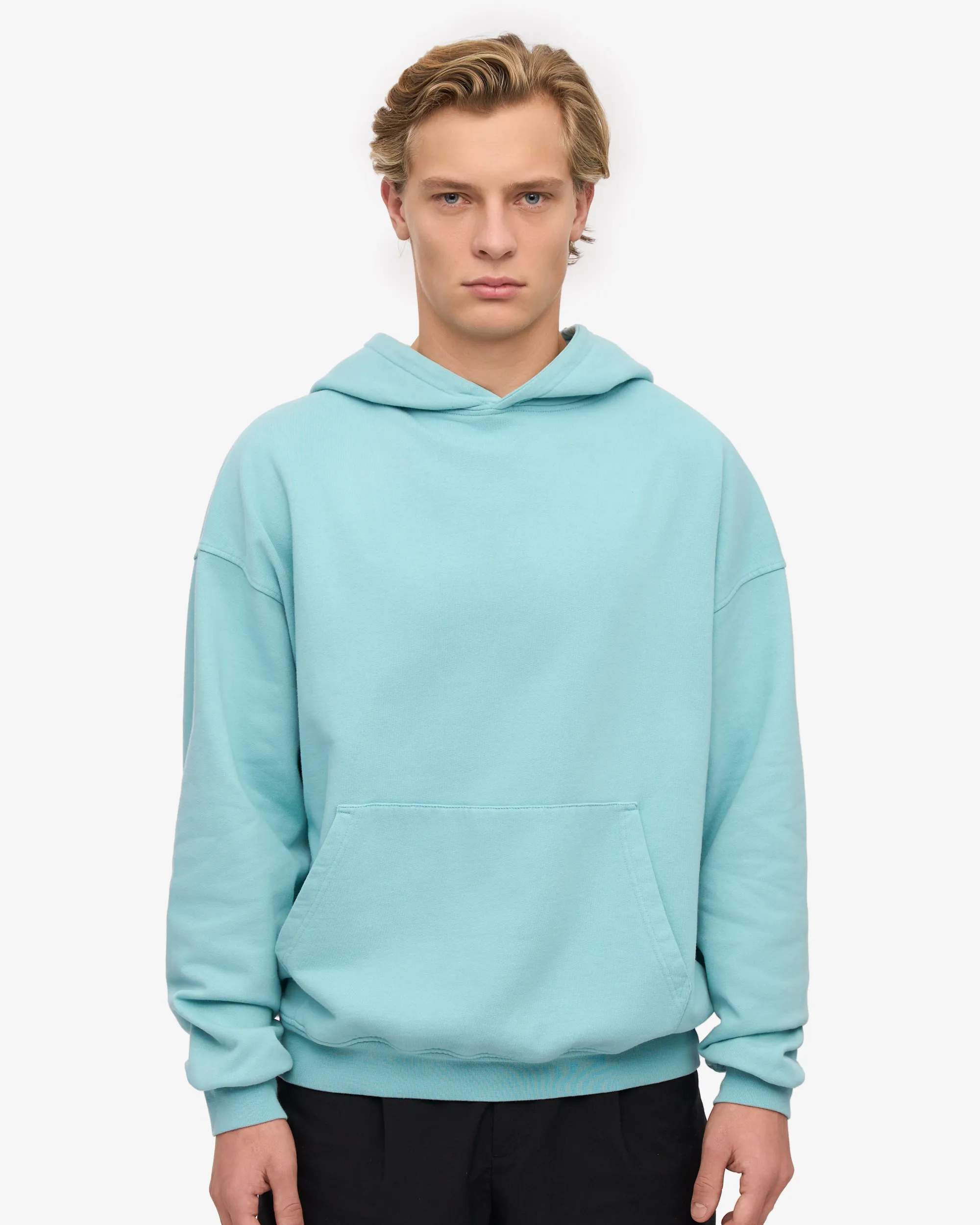 Organic Oversized Hood - Teal Blue