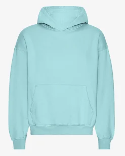 Organic Oversized Hood - Teal Blue