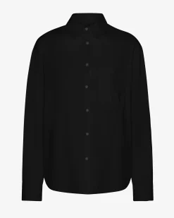 Organic Oversized Shirt - Deep Black