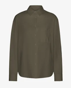 Organic Oversized Shirt - Dusty Olive