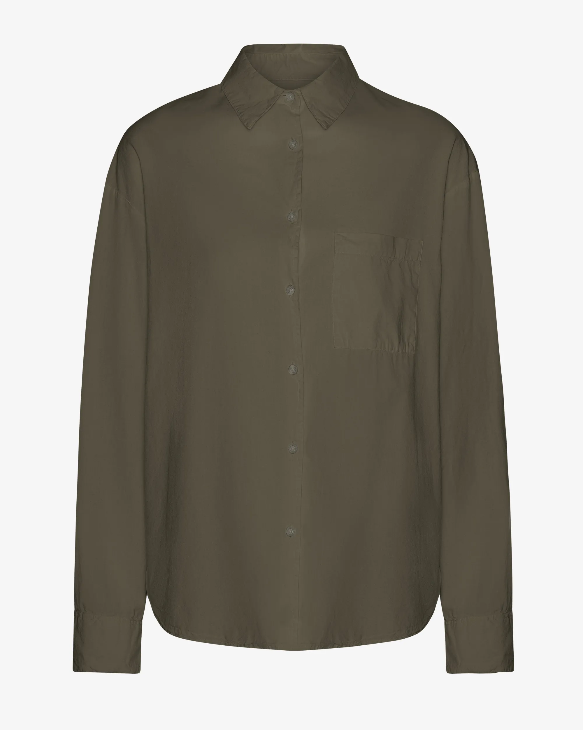 Organic Oversized Shirt - Dusty Olive