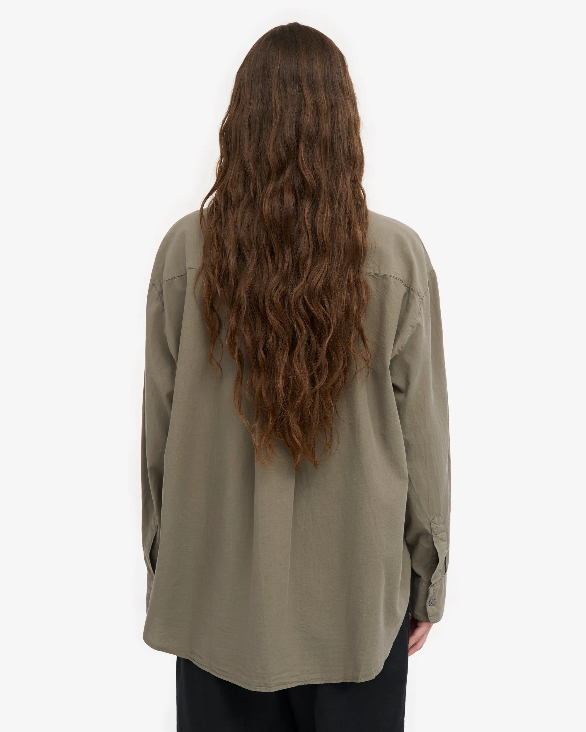 Organic Oversized Shirt - Dusty Olive