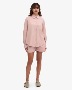Organic Oversized Shirt - Faded Pink
