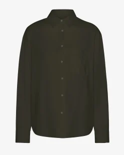 Organic Oversized Shirt - Hunter Green