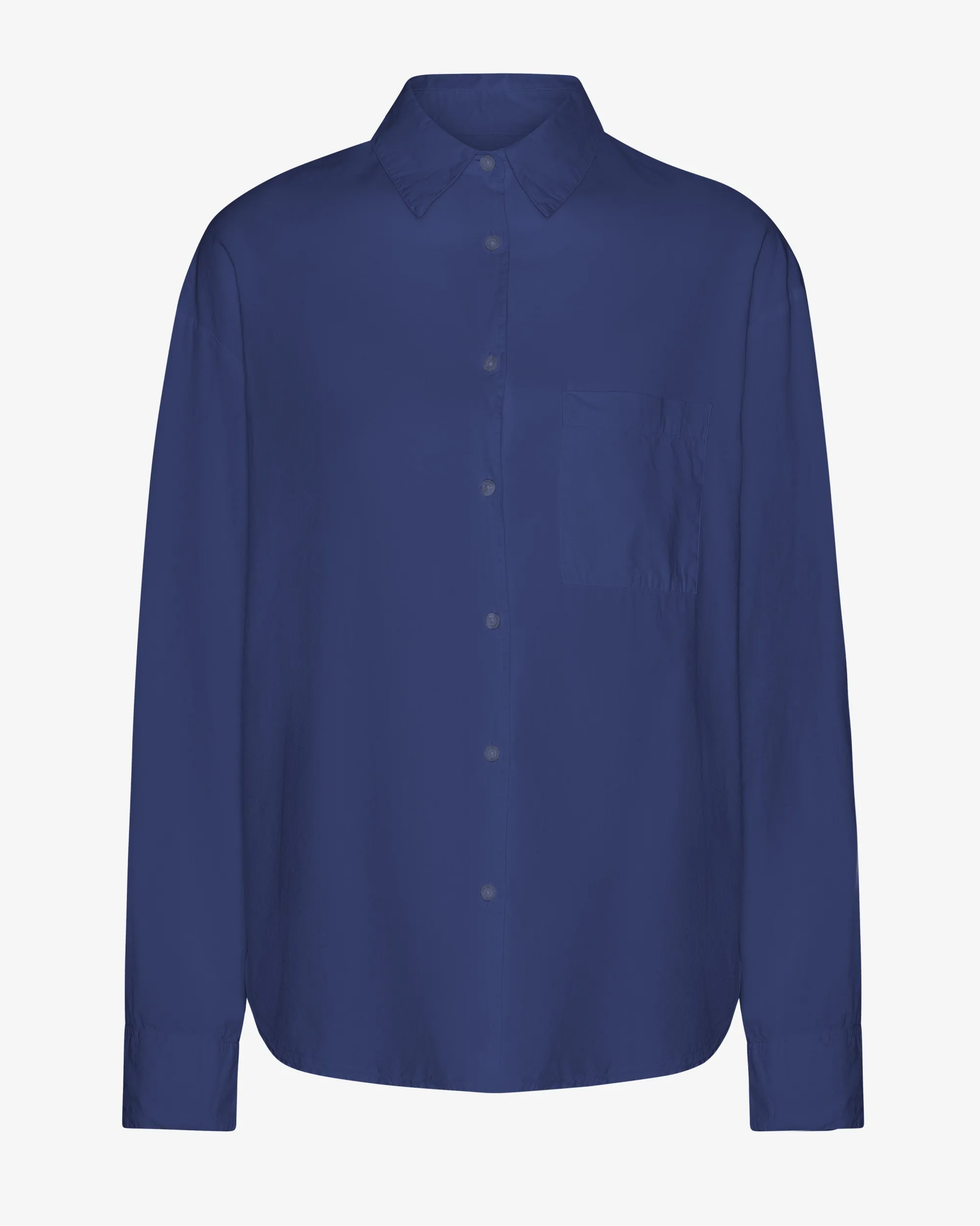 Organic Oversized Shirt - Marine Blue
