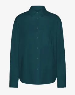 Organic Oversized Shirt - Ocean Green
