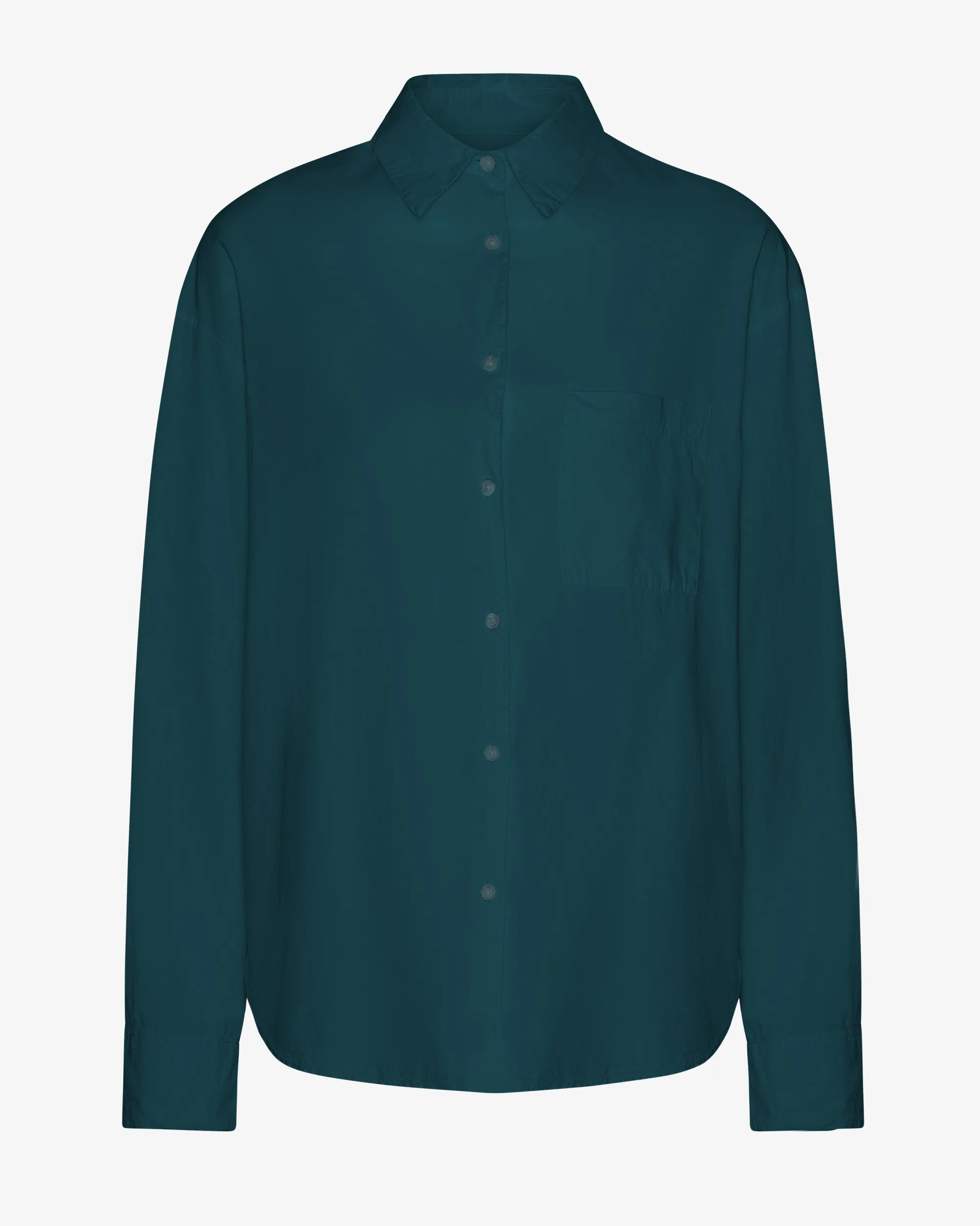 Organic Oversized Shirt - Ocean Green