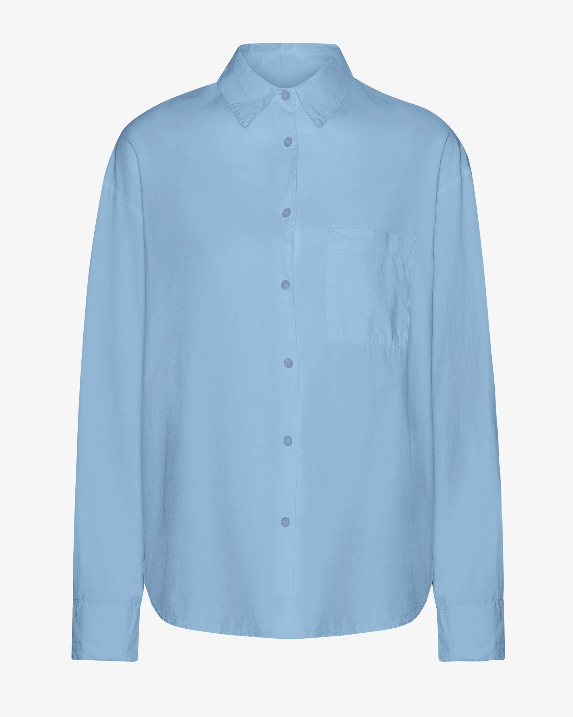 Organic Oversized Shirt - Seaside Blue