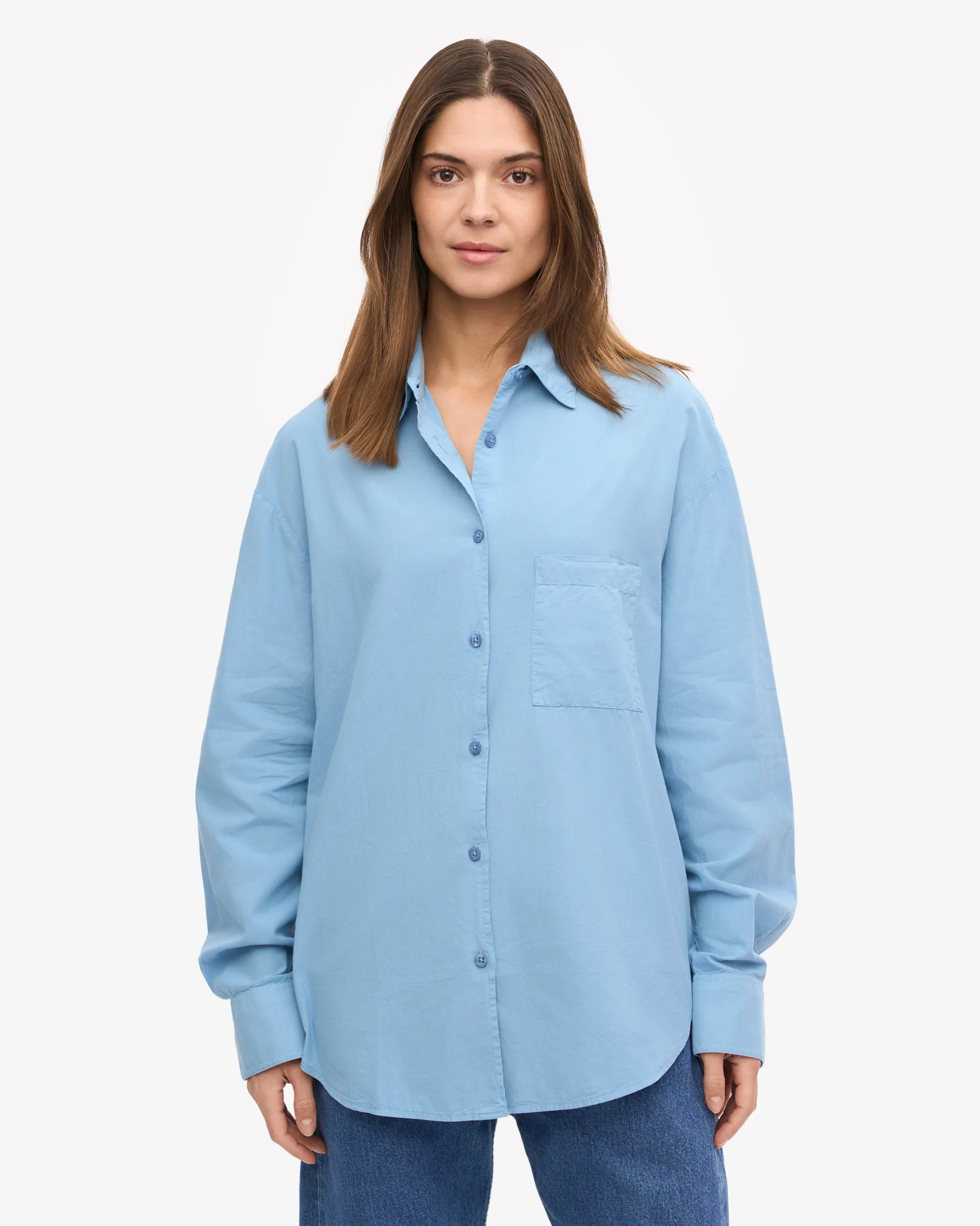 Organic Oversized Shirt - Seaside Blue