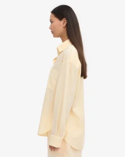 Organic Oversized Shirt - Soft Yellow