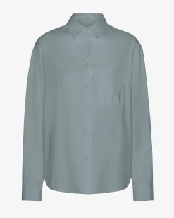 Organic Oversized Shirt - Steel Blue