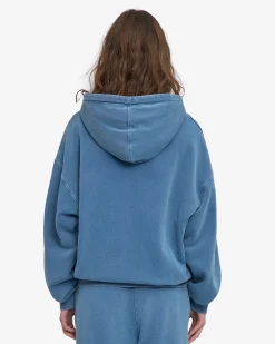 Organic Oversized Zip Hood - Faded Indigo