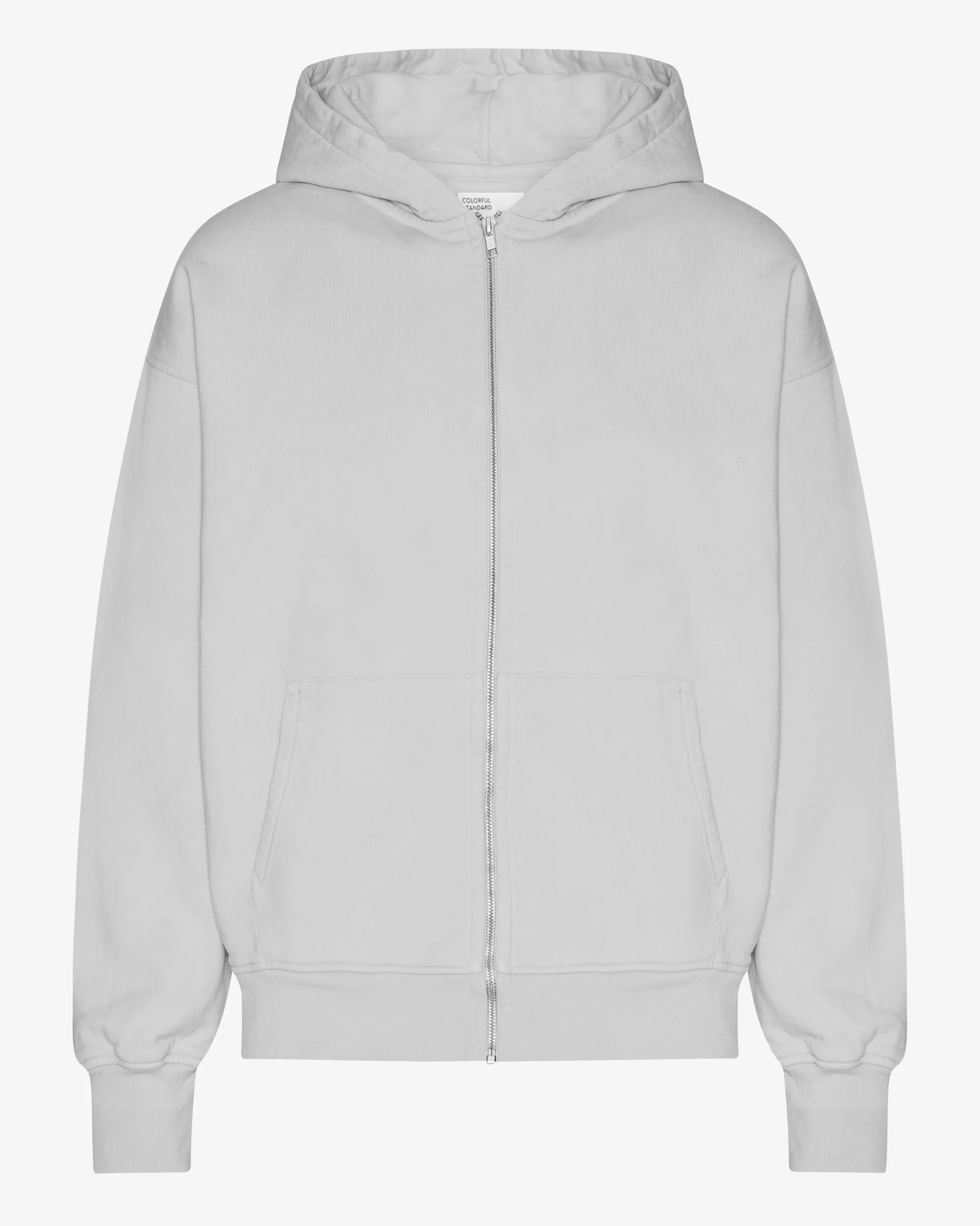 Organic Oversized Zip Hood - Faded Grey