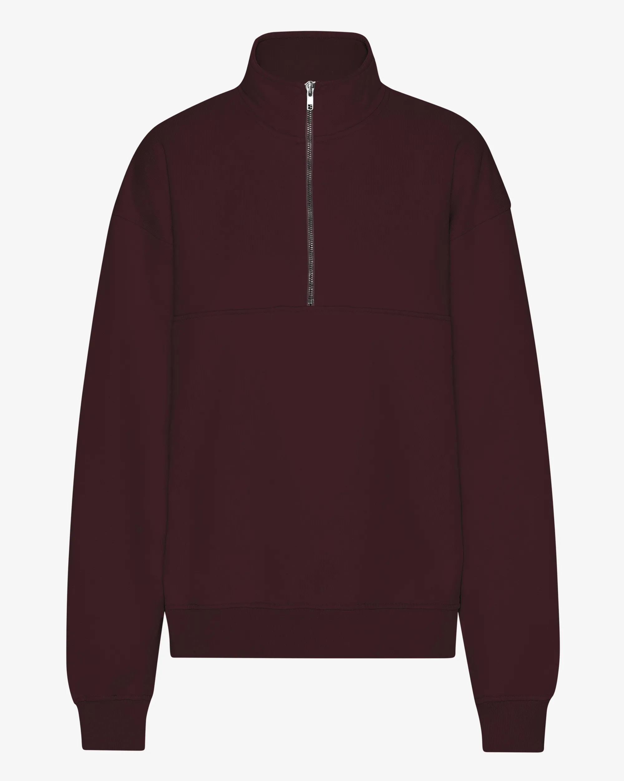 Organic Quarter Zip - Oxblood Red