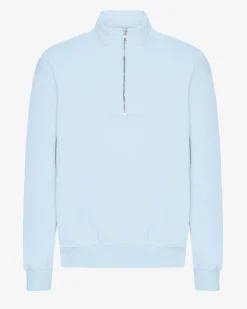 Organic Quarter Zip - Polar Blue