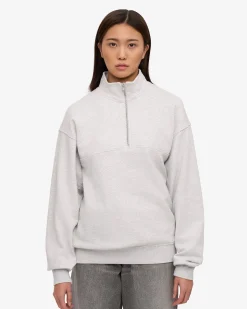 Organic Quarter Zip - Snow Melange