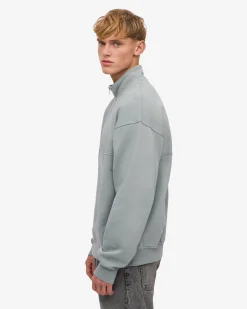 Organic Quarter Zip - Steel Blue