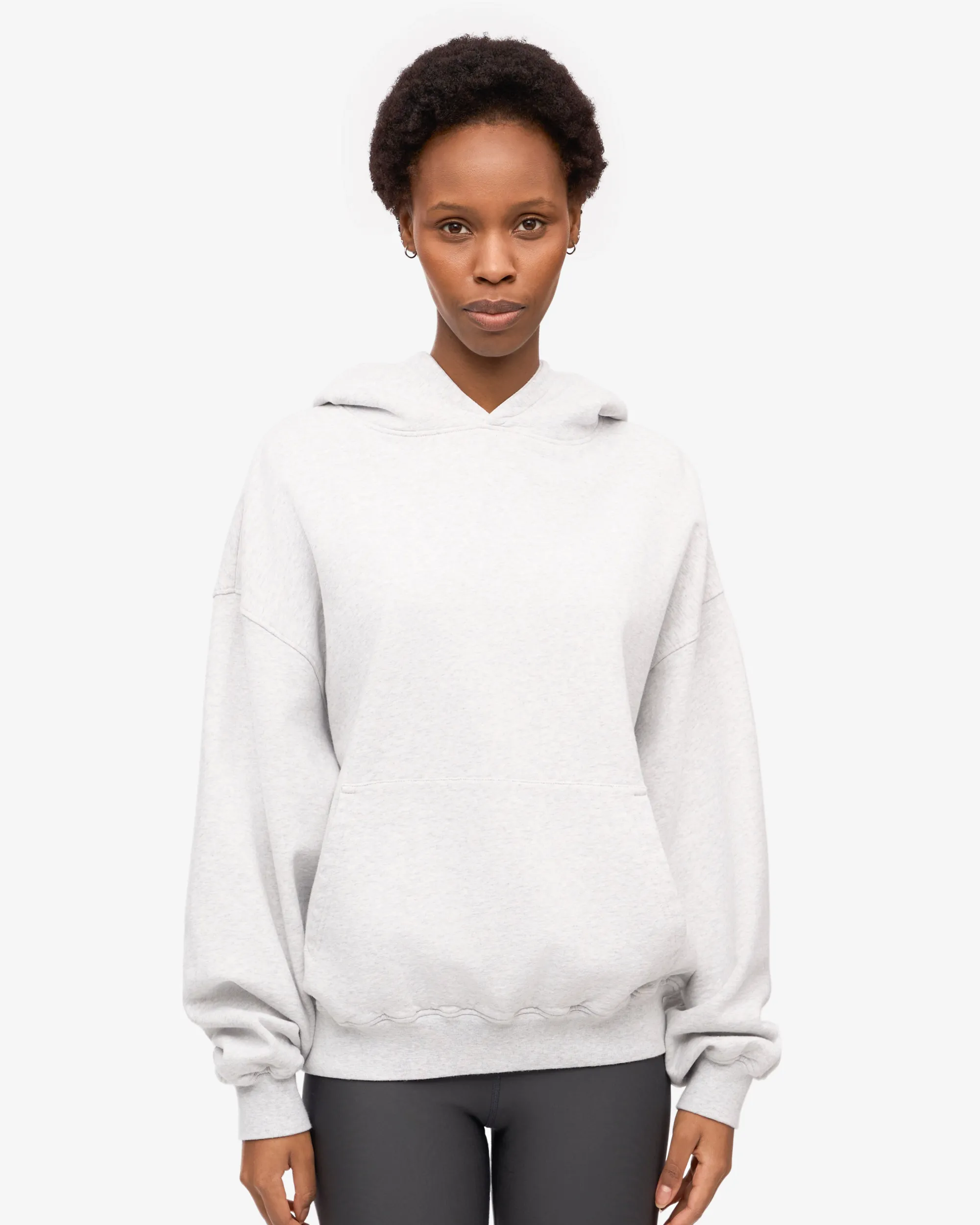 Organic Relaxed Hood Sweatsuit - Snow Melange