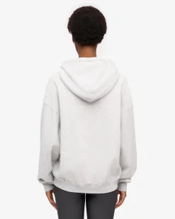 Organic Relaxed Hood Sweatsuit - Snow Melange