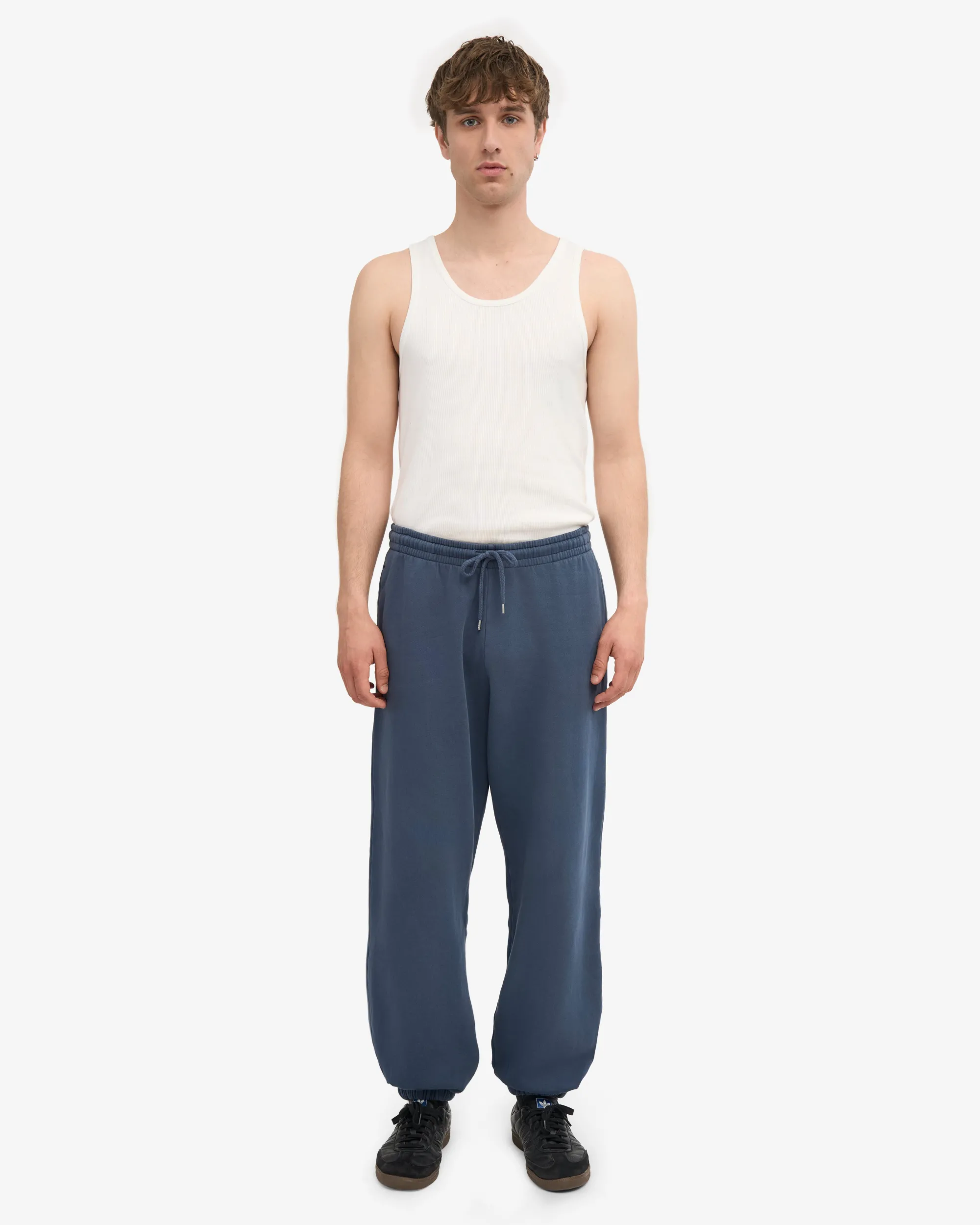 Organic Relaxed Hood Sweatsuit - Petrol Blue