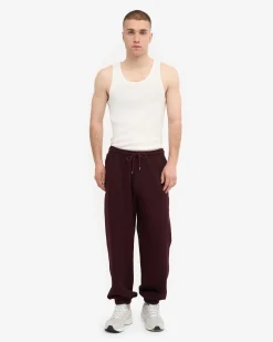Organic Relaxed Hood Sweatsuit - Oxblood Red
