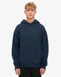 Organic Relaxed Hood Sweatsuit - Navy Blue