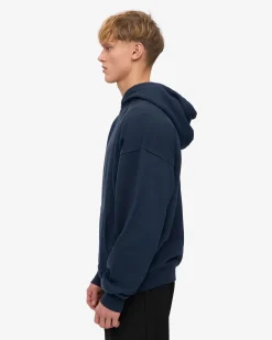 Organic Relaxed Hood Sweatsuit - Navy Blue