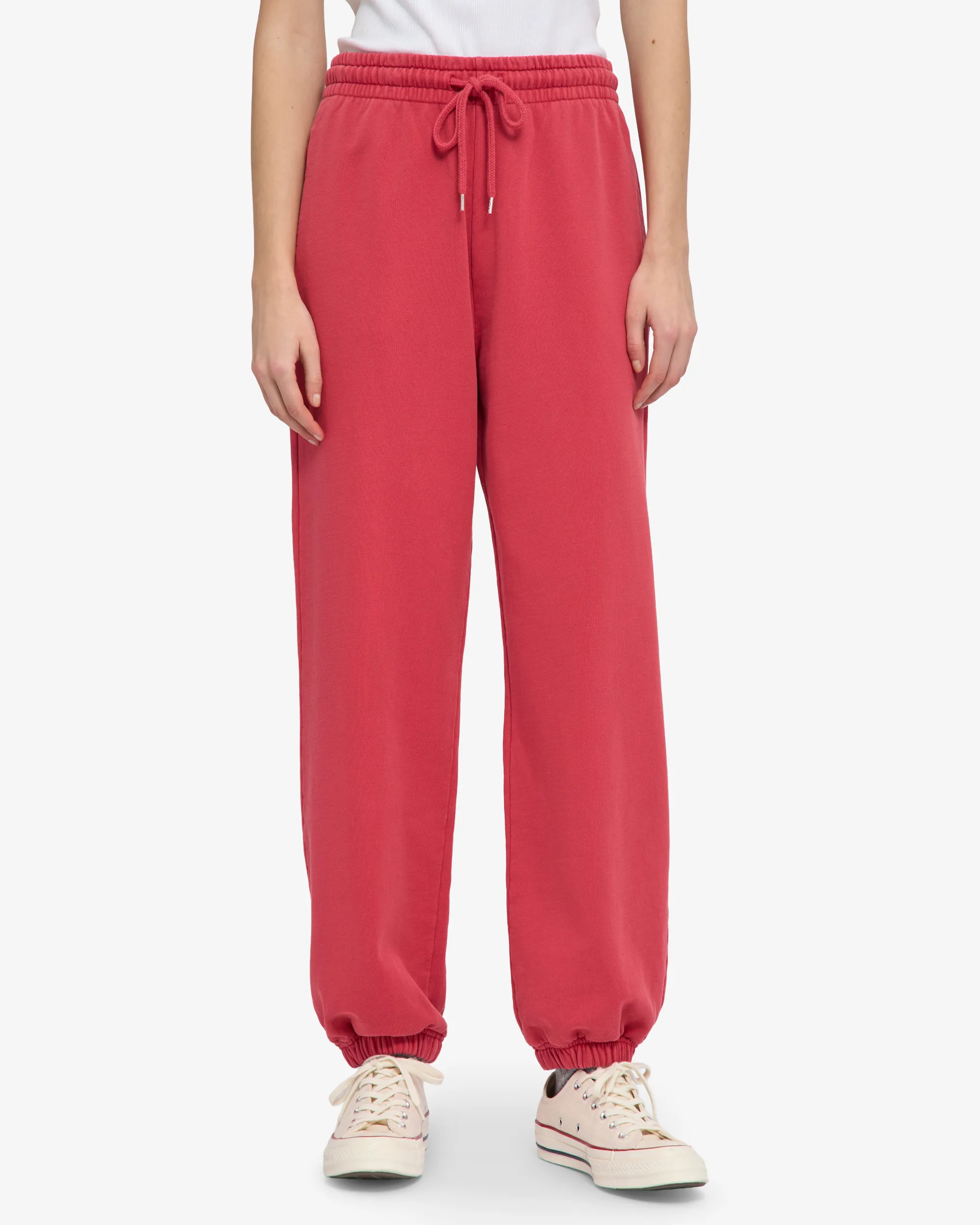 Organic Relaxed Sweatpants - Faded Red